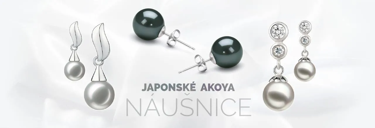 PearlsOnly Japonské náušnice Akoya