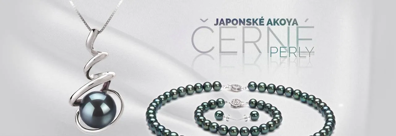 PearlsOnly Černé japonské perly Akoya